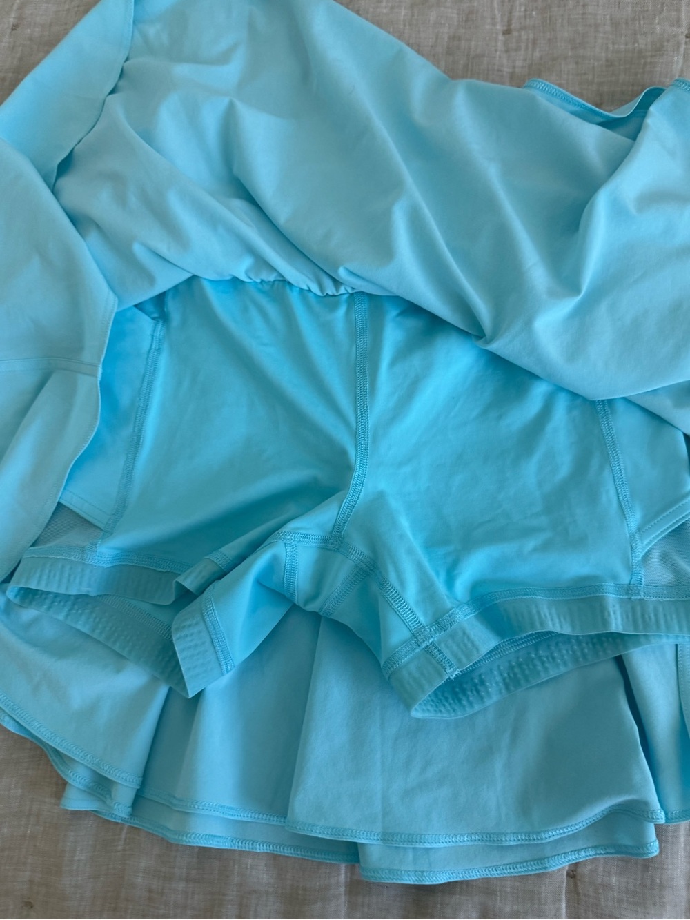 Lululemon Court Rival HR Tennis Skort Skirt Athleisure Cyan Aqua Blue Size 4 - Picture 7 of 9